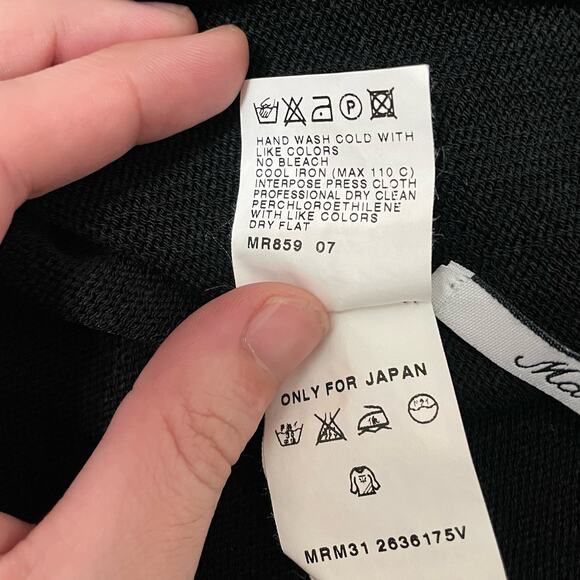 Marina Rinaldi Knit Sweater Dress Side Slits Black Minimalist Italy - Size Small - Picture 7 of 9